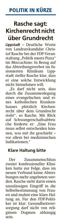 Der Artikel im Patriot vom 29.07.